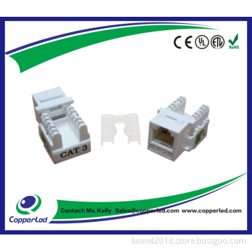 UTP Cat.3 6P4C Keystone Jack